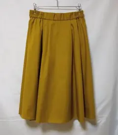 earth music＆ecology　イエロー　フレアースカート　ウエストゴム