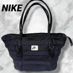 NIKE ナイキ メッシュエア トートバッグ ブラック　春夏素材　A4トートのサムネイル