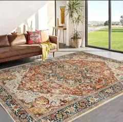 オリエンタルデザインラグ・洗濯機可