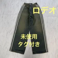 RODEO CROWNS サイドラインルーズデニム S