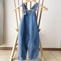 【値下げ】futafuta 90cm ベビー デニム オーバーオール サロペット