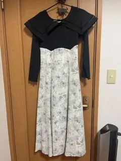 tocco closet ビックカラーバックレースアップドッキングワンピース