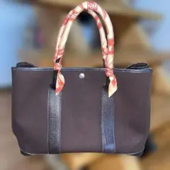 HERMES エルメス フールトゥ トートバッグ ブラウンツイリー2本付きのサムネイル