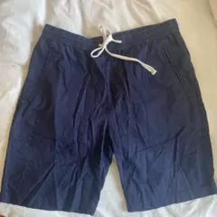 ZARA ザラ　ネイビー コットン　リネン　ショートパンツ　M