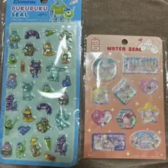 モンスターズインクのぷくぷくシールとベイマックスのウォーターシール