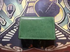 三つ折り財布　ハンドメイド　本革