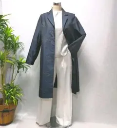 着物リメイク　証紙付き本場大島紬　ショールカラーロングコートワンピ　L〜XXL 0_d5d6a568ca61ac0efd8ce0f7fb82