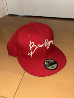 New Era Brooklyn 赤 ベースボールキャップ 59FIFTY