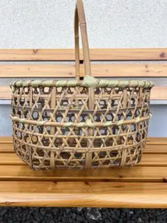 りんご　手籠　竹籠