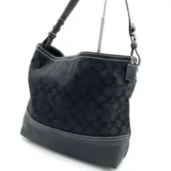 COACH コーチ ワンショルダーバッグ シグネチャー ブラック A4可能