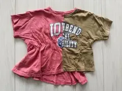 MARKEY'S マーキーズ Tシャツ 100cm ピンク/カーキ