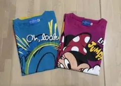 ミニーTシャツ150、ドナルドTシャツ150 ２枚セット売り