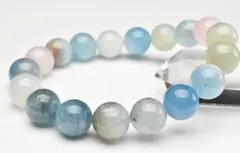 ヘマタイトイン アクアマリン　11.5mm　天然石ブレスレット パワーストーン