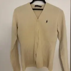 Ralph Lauren クリーム色 Vネックカーディガン