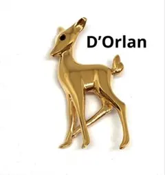 D’Orlan ドーラン ブローチ 子鹿 ゴールド アクセサリー レディース