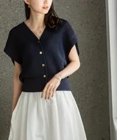 noble Newペーパーヤーンベスト ネイビー