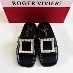 ロジェヴィヴィエRoger Vivierクリスタルバックル ビジューサンダル36のサムネイル