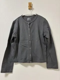 無印良品　太番手天竺編みカーディガン　チャコールグレー　Sサイズ