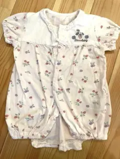 バースデイ　花柄ロンパース 60〜70cm ピンク