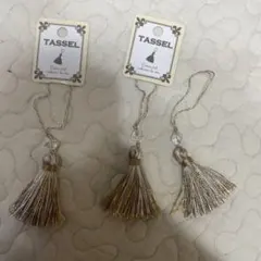 ゴールドタッセル 3つセット ハンドメイド手芸ピアスに