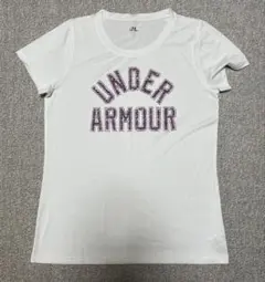 アンダーアーマー XLサイズ トレーニングTシャツ ホワイト 速乾 レディース白