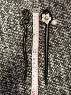 木のかんざし　桜　２本セット
