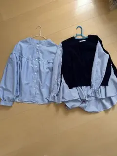 ストライプ長袖シャツ２枚セット