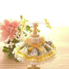 小さいサイズ♡チェックと小花の黄色ワンピース♡メルカリ便♪のサムネイル