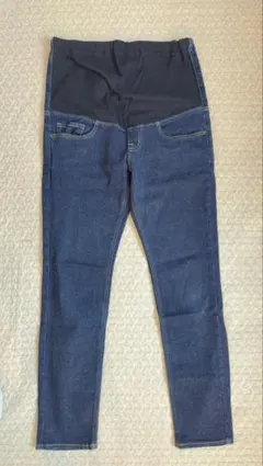 マタニティ スキニーパンツ Lサイズ ダークデニム