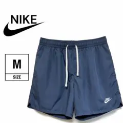 【美品】NIKEナイキ ナイロンショートパンツ M 青　スポーツウェア ロゴ入り
