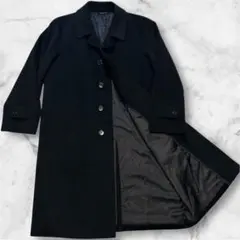 野海 カシミヤ100% チェスターコート L ブラック 日本製 深喜毛織