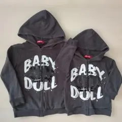 BABYDOLL　パーカー２点セット　90 120 お揃い　リンクコーデ