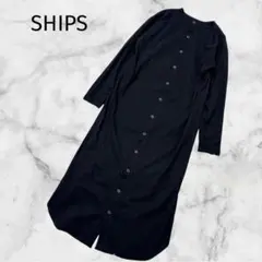 ＊シップス＊【M】日本製マキシ丈ワンピース カットソー長袖チュニックのサムネイル