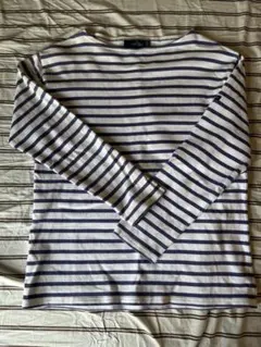 SAINT JAMES ストライプ 長袖Tシャツ　葡萄色サイズ3