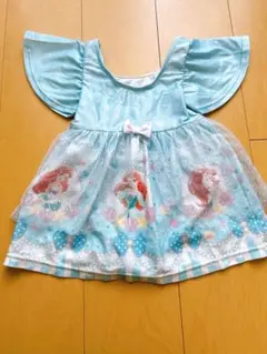 アリエル ワンピース水着 110cm 水色 バースデイ ディズニープリンセス