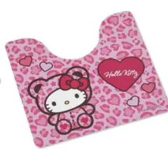 新品♡着ぐるみキティ　ギャルキティ　トイレマット　ヒョウ柄　ピンク