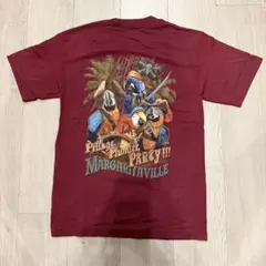 MARGARITAVILLE Tシャツ バーガンディ バックプリント　アニマル