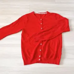 アースミュージックアンドエコロジー　カーディガン　赤　Mサイズ