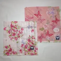 HANAE MORI　蝶と花のハンカチセット