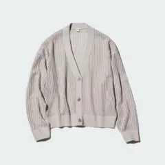 ユニクロ　メッシュvネックショートカーディガン