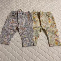 新品　ブランシェス　branshes パンツ　2点セット　80 ピンク　花柄