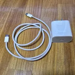 アップル　純正充電器+純正編み込みタイプＣケーブル