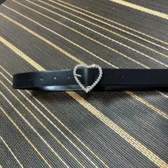 INGNI ハートビジューバックル ベルト ブラック
