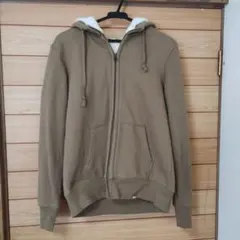 ユニクロ　UNIQLO ボアスウェットフルジップパーカー　ベージュ（長袖）L