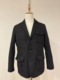 【美品】エディーバウアー ツイードジャケット L ヘリンボーン ハンティング