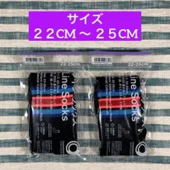 ★ファミマ限定★【２０２５夏の色／ラインソックス】★匿名配送★レディース黒黒