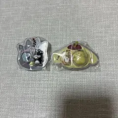 サンリオ パッケージチャーム チョコボーロ ポムポムプリン　バットバツ丸