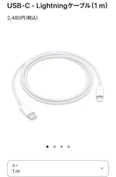 USB-C to Lightningケーブル 1m ホワイト