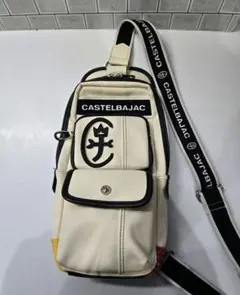 カステルバジャック ドミネ ボディバッグ ポリウレタン, ホワイト 匿名配送
