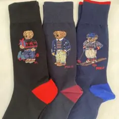 POLO ポロラルフローレンのメンズ用ソックス、3足セット新品26〜28cm